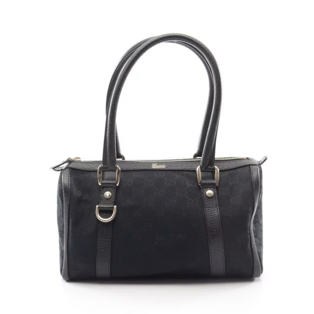 Gucci Abbey GG Canvas Handbag Leather Black